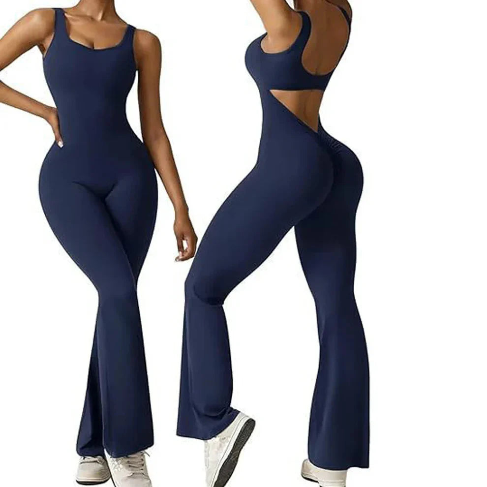 Yoga Jumpsuit with Open Back