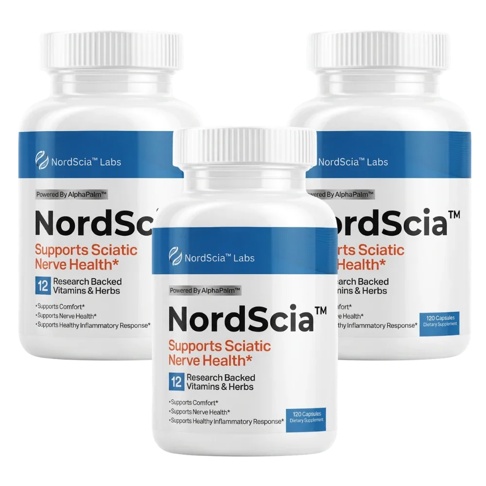 x3 NordScia | Nahrungsergänzungsmittel gegen Ischias | 120-Tage-Vorrat