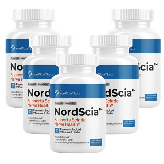 x5 NordScia | Nahrungsergänzungsmittel gegen Ischias | 180-Tage-Vorrat