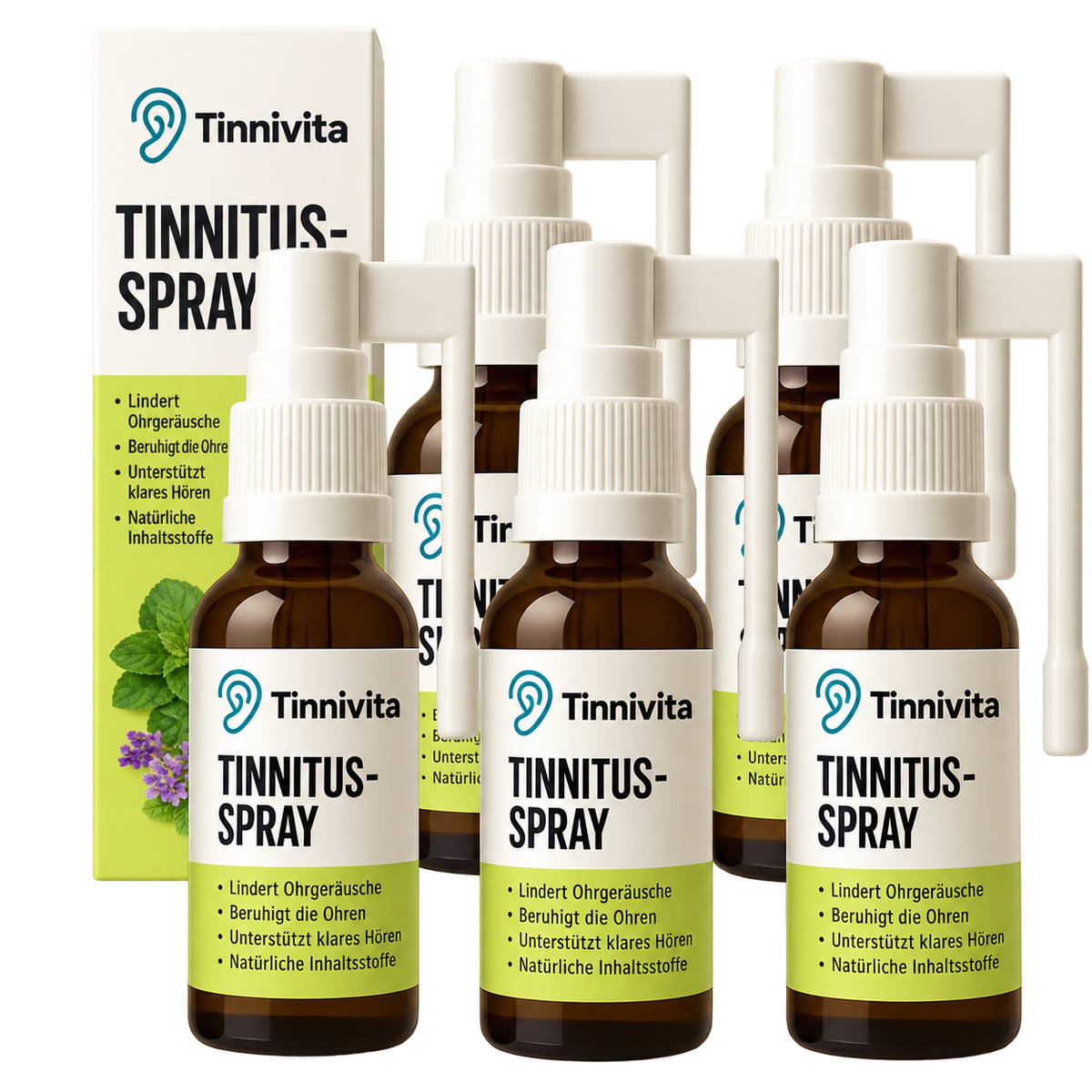 5x Tinnivita™ | Mach Ohrenpflege zu einem Teil deines Alltags.