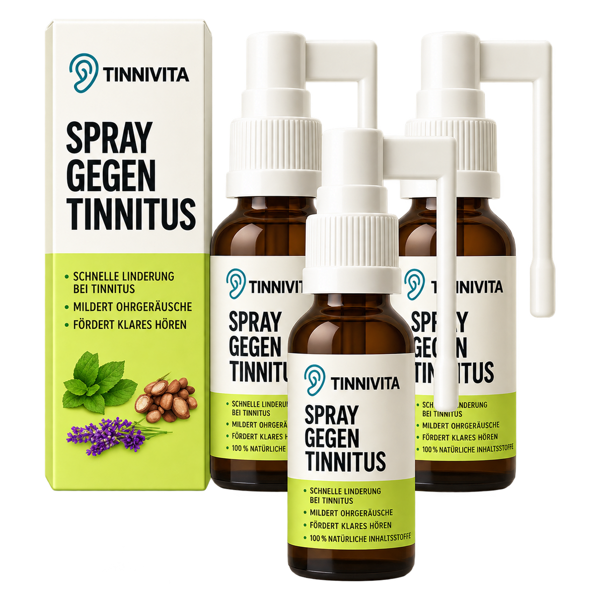 3x Tinnivita™ | Mach Ohrenpflege zu einem Teil deines Alltags.